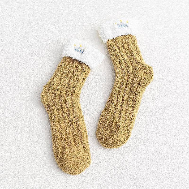 Șosete Drăguțe Desen Animat Femei Toamnă Iarnă Groase Calde de Podea Dormit Șosete Coral Velvet Termice Lolita Kawaii Șosete Cadouri de Crăciun