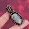Silver Sheen Obsidian Pendant Copper Wire Wrapped Pendant Genuine Gemstone Handmade Pendant Wire Wrap Jewelry Gifts for Wife Copper Jewelry