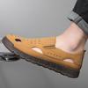 20252025 popular summer men's sandals ultra-light hole men's shoes flat slippers casual shoes black