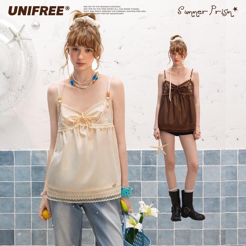 UNIFREE Lace-Trim Camisole Top M