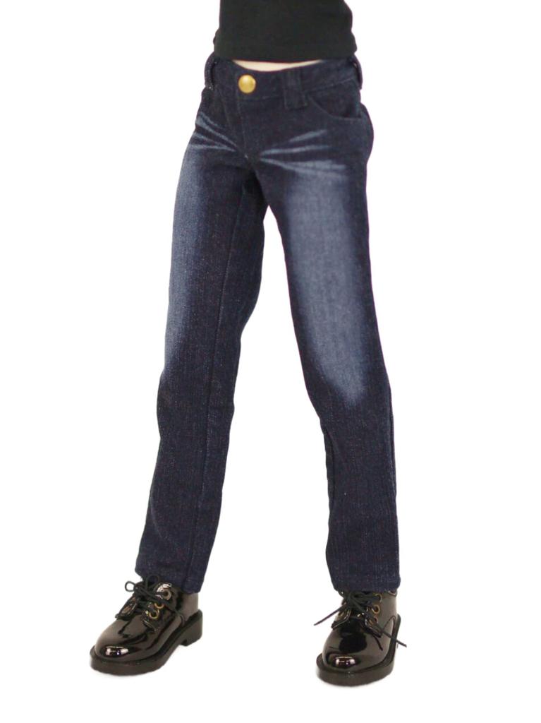 MDD Compatible Okayama Processing Boyfriend Jeans Indigo Blue KOJIMA Processing Jeans Processing Low Rise Stretch Denim Vintage Processing 40cm Doll