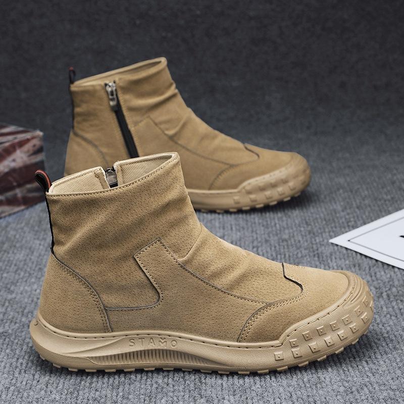 High top boots men's shoes autumn and winter new breathable workwear shoes men's non slip casual labor protection shoes