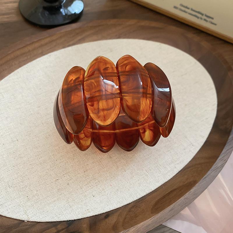 European and American color geometric resin bracelet, summer fresh and versatile bracelet, fashionable personalized simple jewelry