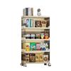 Lubangxiong 4-Tier Plastic Rolling Storage Cart