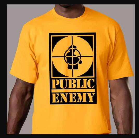 Public Enemy - Rebirth of a Nation T-skjorte med stor logo, størrelse S-4XL