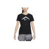 Printed Pattern Round Neck Casual Short Sleeve T-Shirt Women Tops Black FQ4988-010