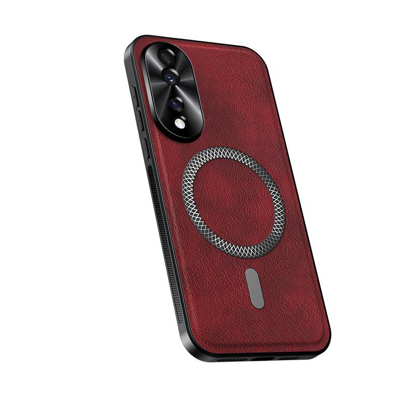 For Honor 80 and Honor 80 Pro GT Case Magnetic Elegant Leather Wear-Resistant Lens Fully Covered Non-Slip Grip Edge Cover Shell