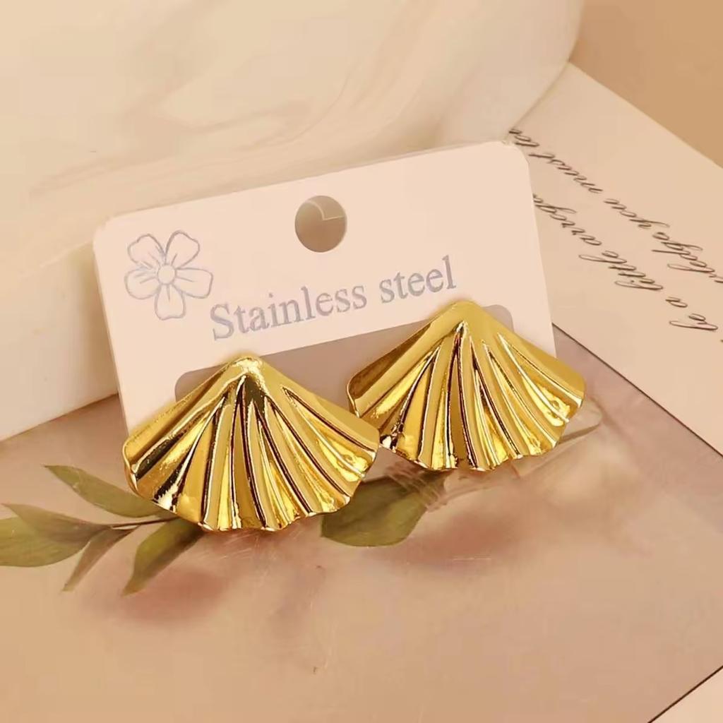 European American Trendy Cross-Border Punk Cold Wind Stainless Steel Earrings Geometric Irregular Drop Fashion Jewelry