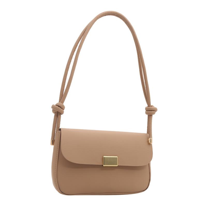 New Fashionable and Fashionable Locks Fresh Solid Color Trendy Texture One-shoulder Armpit Small Square Women's Bag