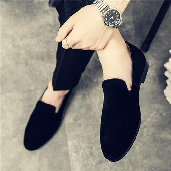 Men's Suede Casual Slip-On Loafers - Trendy Summer Driving Shoes