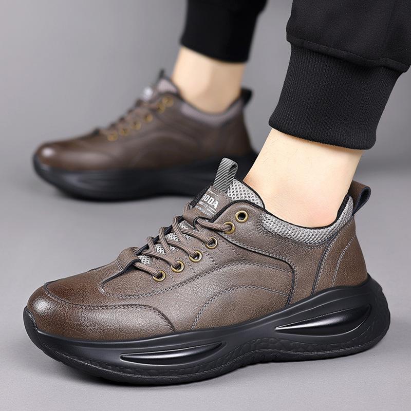 Men's shoes autumn and winter trendy shoes 2025 new fashion men's casual sports leather shoes men's business casual shoes