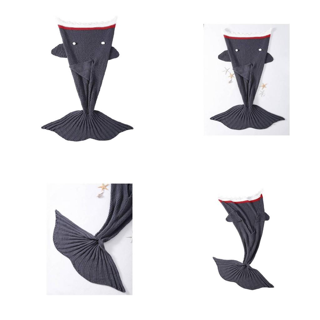 Kids Shark Blanket With Acrylic Material For Childrens Bedroom Use