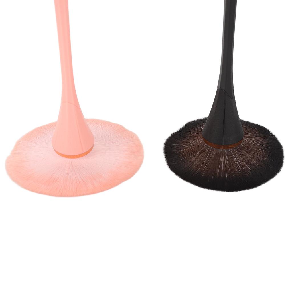 2 Pennelli per Cipria e Blush Professionali Set di Pennelli per Trucco Setole Morbide Strumento Cosmetico per Truccatori