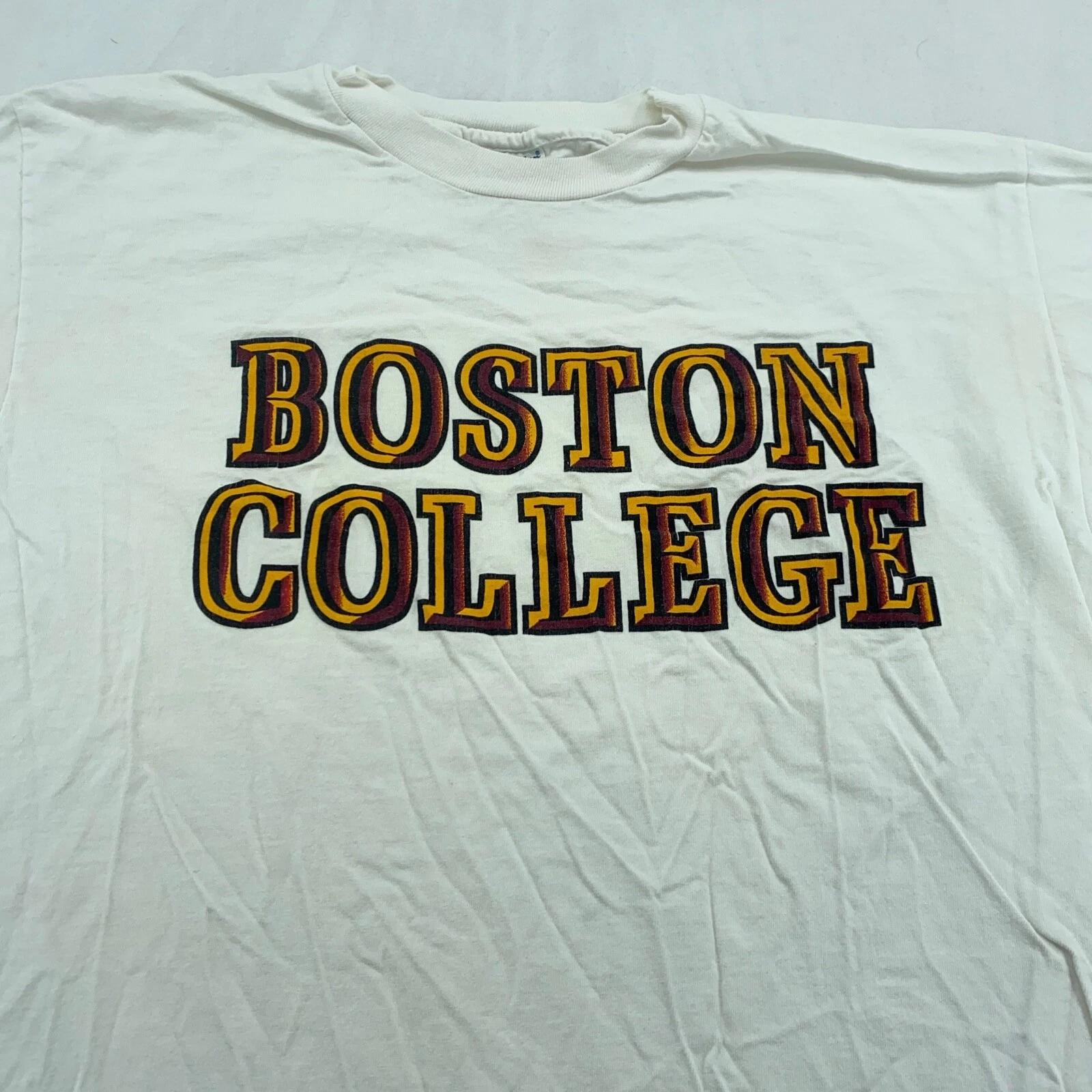 vintage 90s BOSTON COLLEGE T-Shirt MEDIUM bc university logo M
