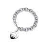 Classic Enamel Heart Bracelet for Women with Clasp Heart Pendant