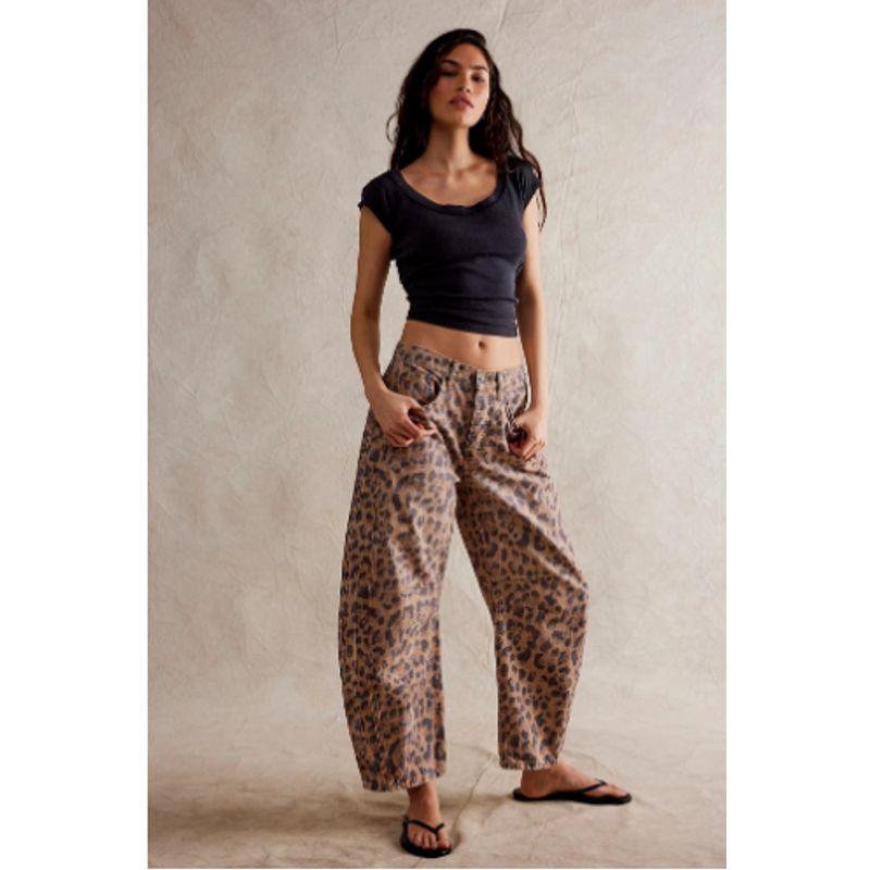 Women's Jeans Fashion Fashion Casual Women's Loose Loose Pants Medium and Low Waist Washed Denim Pants Tide