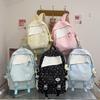 Korean niche design girl contrast backpack light college student high school student backpack women's commuter travel bag