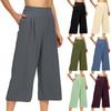 Women's High Waist Pleated Wide Leg Pants Loose Fit Casual Trousers