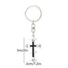 Třpytivý Vintage Klíčenka s Křížkem Křesťanská Náboženská Klíčenka Přívěsek na Tašku Šperk
