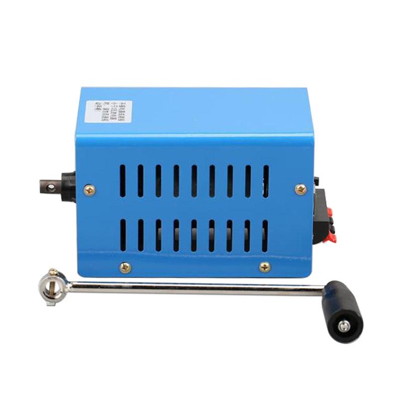 Hand-cranked DC Generator Hand Crank Portable for Outdoor Survival Tourism Emergency Power Bank 2000RPM 5V USB Charge 20W синий