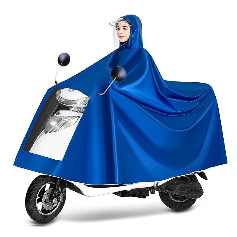 Men's Waterproof Electric Vehicle Poncho: Extra Thick, Anti-Storm, Enlarged for Motorcycles and Battery Cars