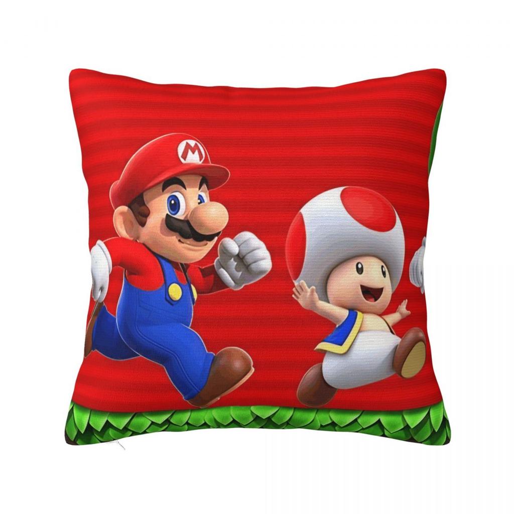Super Marios Cup Collection Pillowcases Polyester Bed Car Cushion Cover Funny Home Decoration Pillowcase 40*40