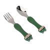JiaWei Baby Fork Cute Cartoon Shaped Spoon PP Handle Stainless Steel Tableware for Children Feeding Training Frog TUi