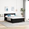 vidaXL Box Spring with Mattress Black 140x200 Cm Velvet 3341416