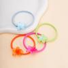 Colorful Frangipani Hair Ties: High-Elasticity Floral Hair Scrunchies for Girls