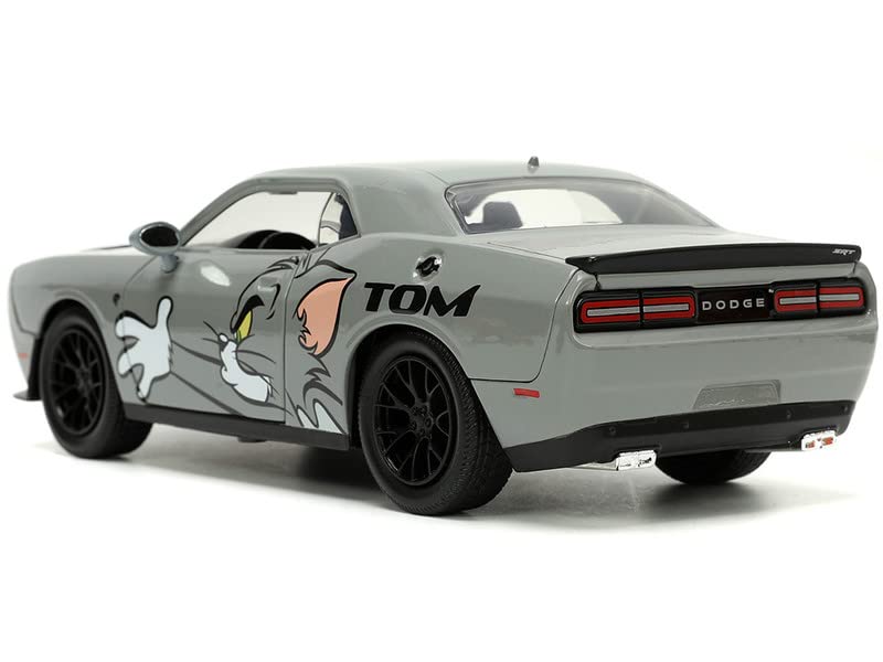 Jada TOYS Tom and Jerry Tom Figure Dodge Challenger Hellcat Hollywood Ride TOM JERRY 33722 1/24 & & [Item]