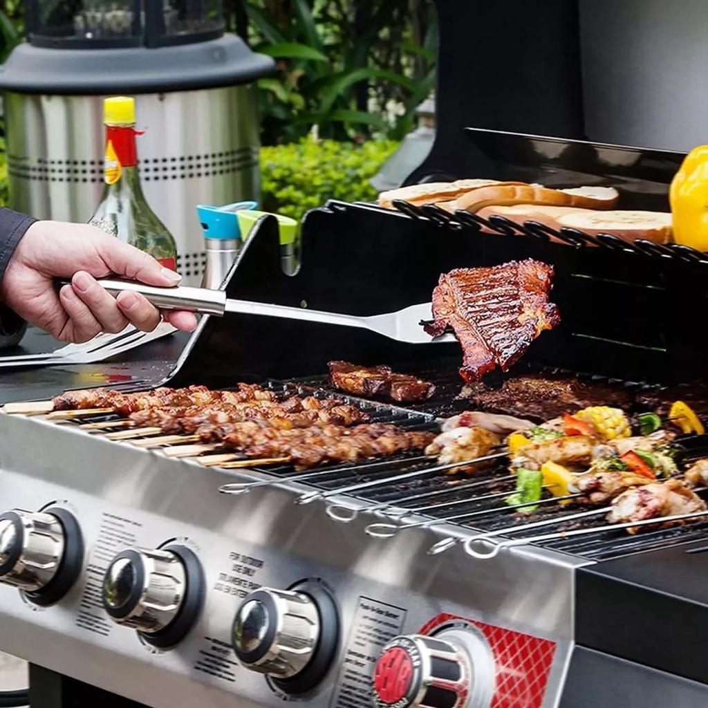 BBQ Tool Set Stainless Steel 3PC Premium Barbecue Utensils Food Turner Tong Fork