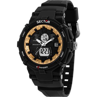 Ex-09 Silicone Strap Black Dial Quartz R3251296004 Men's Watch