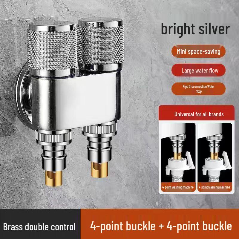 All-Copper Dual-Control Water Angle Valve Set for Toilets