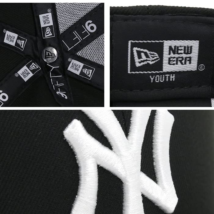 New Era Youth 9FIFTY New York Yankees Baseball NY Cap, Black/Woodland