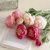 4pcs Premium Artificial Peony Bouquets with Stems - Advanced Antioxidant, Realistic Home & Office Decor, Ideal for Wedding, Birthday