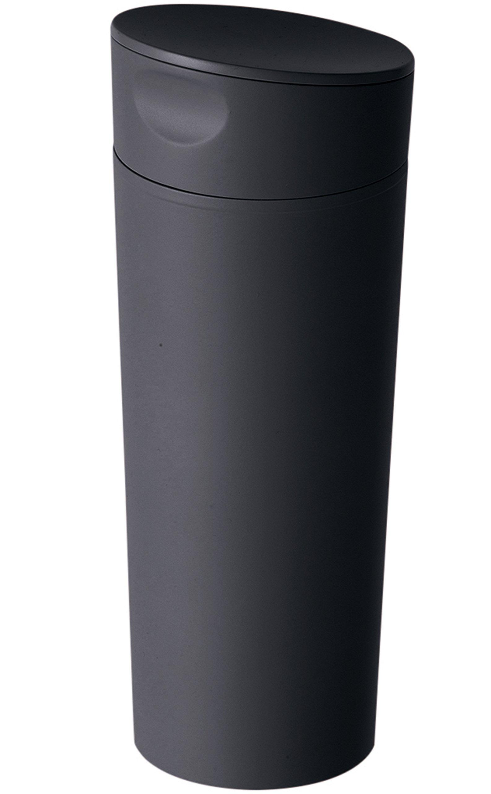 

380ml Thermos TumblerMug with Lid, Slide-Open, Double-Layer Insulated, Keeps Hot or Cold, Stylish Matte Black, 1320