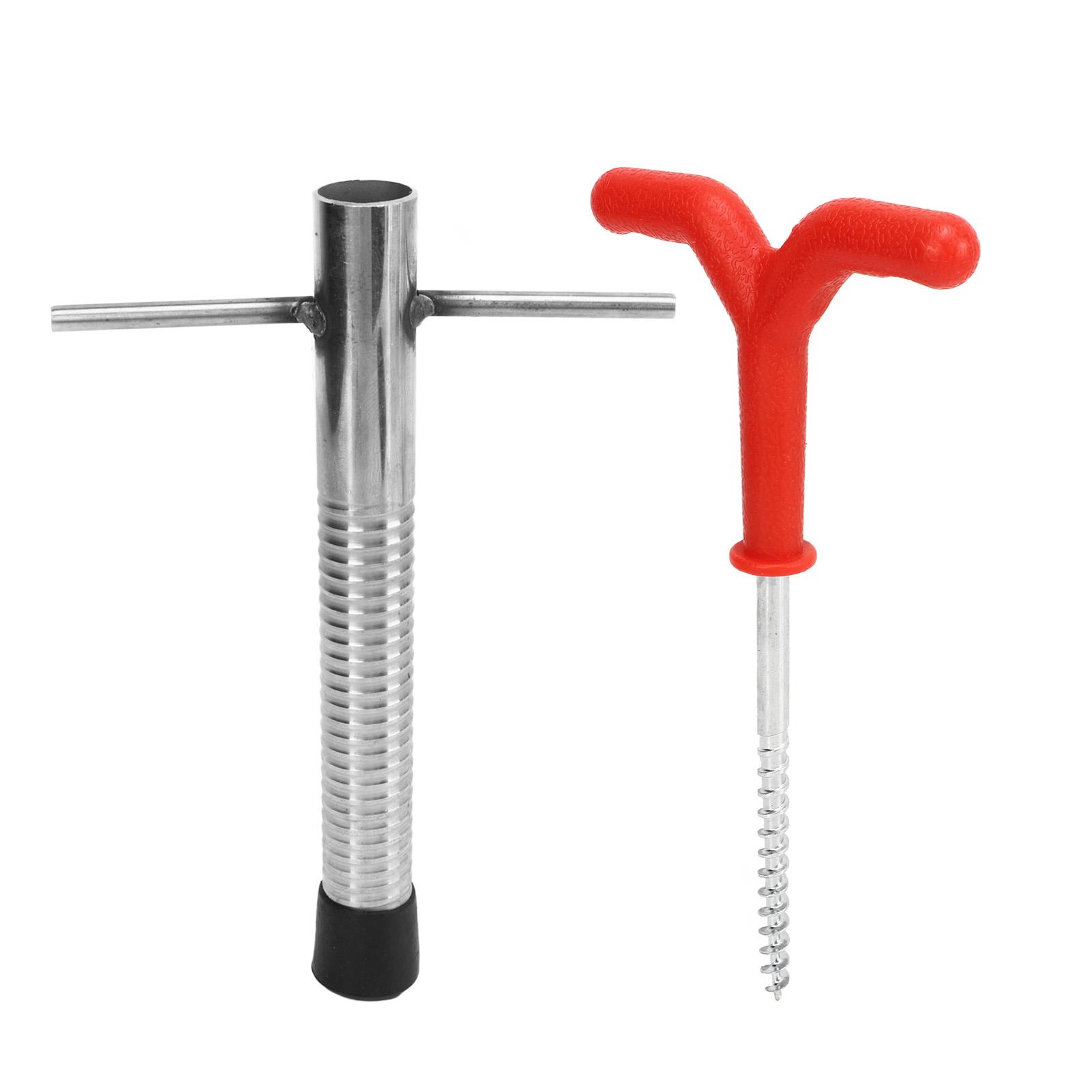 Ледобур с резьбой из нержавеющей стали, многофункциональный ледовый рыболовный колышек, гвоздь, шнек для палатки-укрытия