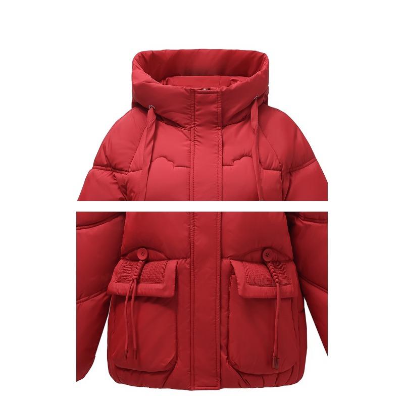 DAFIFY Damesmode Casual Herfst Winter Effen Kleur Print Lange Mouw Jassen & Jassen Donsjassen