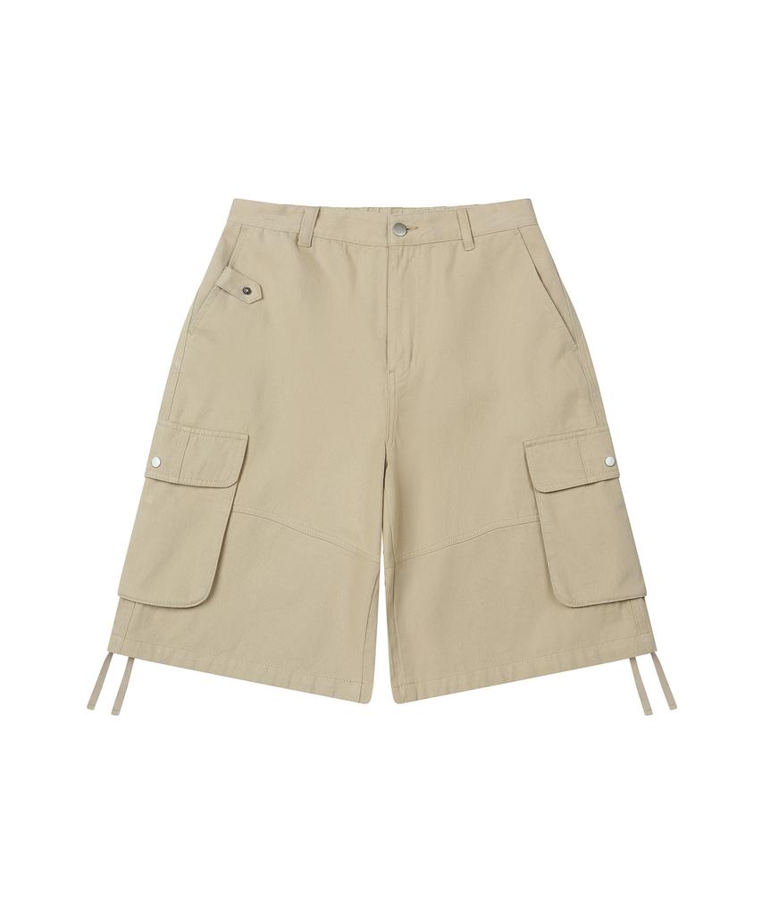 Ledeoli Studded Cotton Cargo Bermuda Pants [2 Colors]