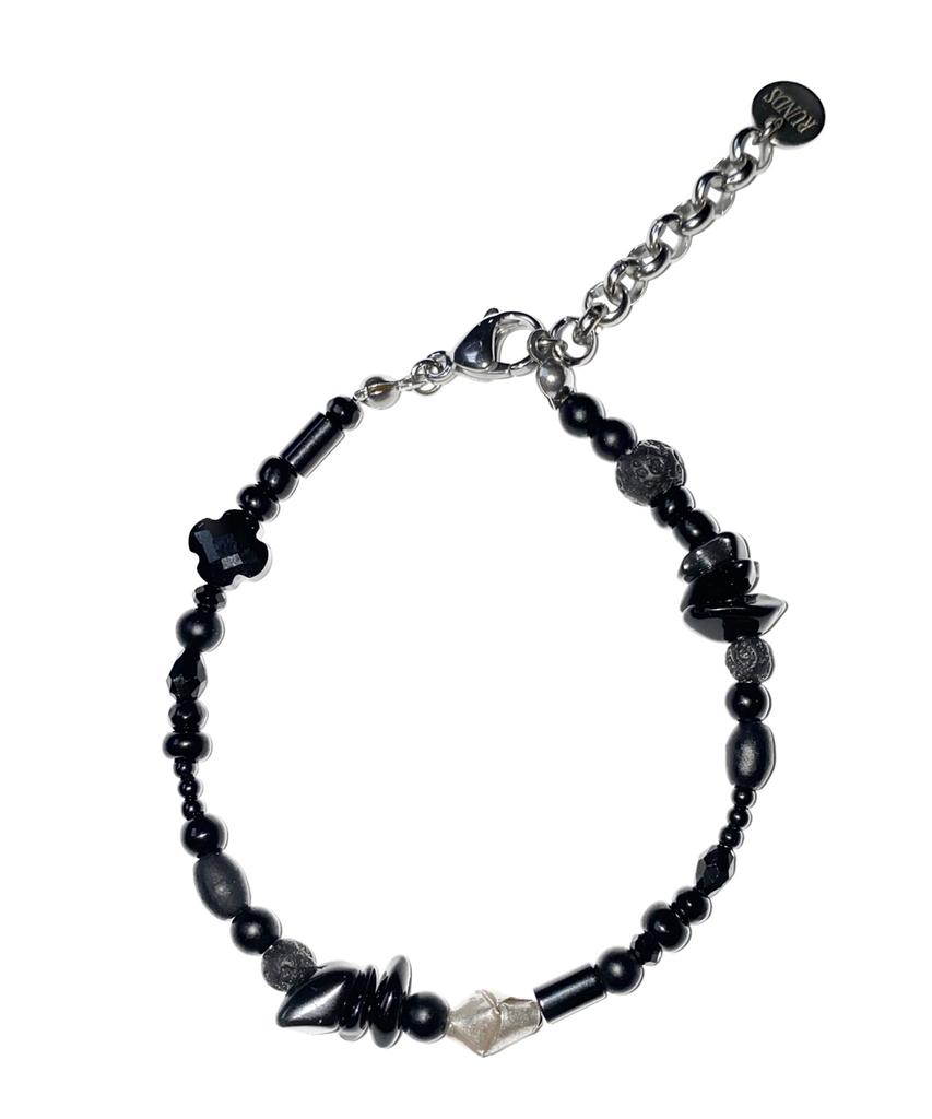 Runds Karen Silver Black Gemstone Bracelet