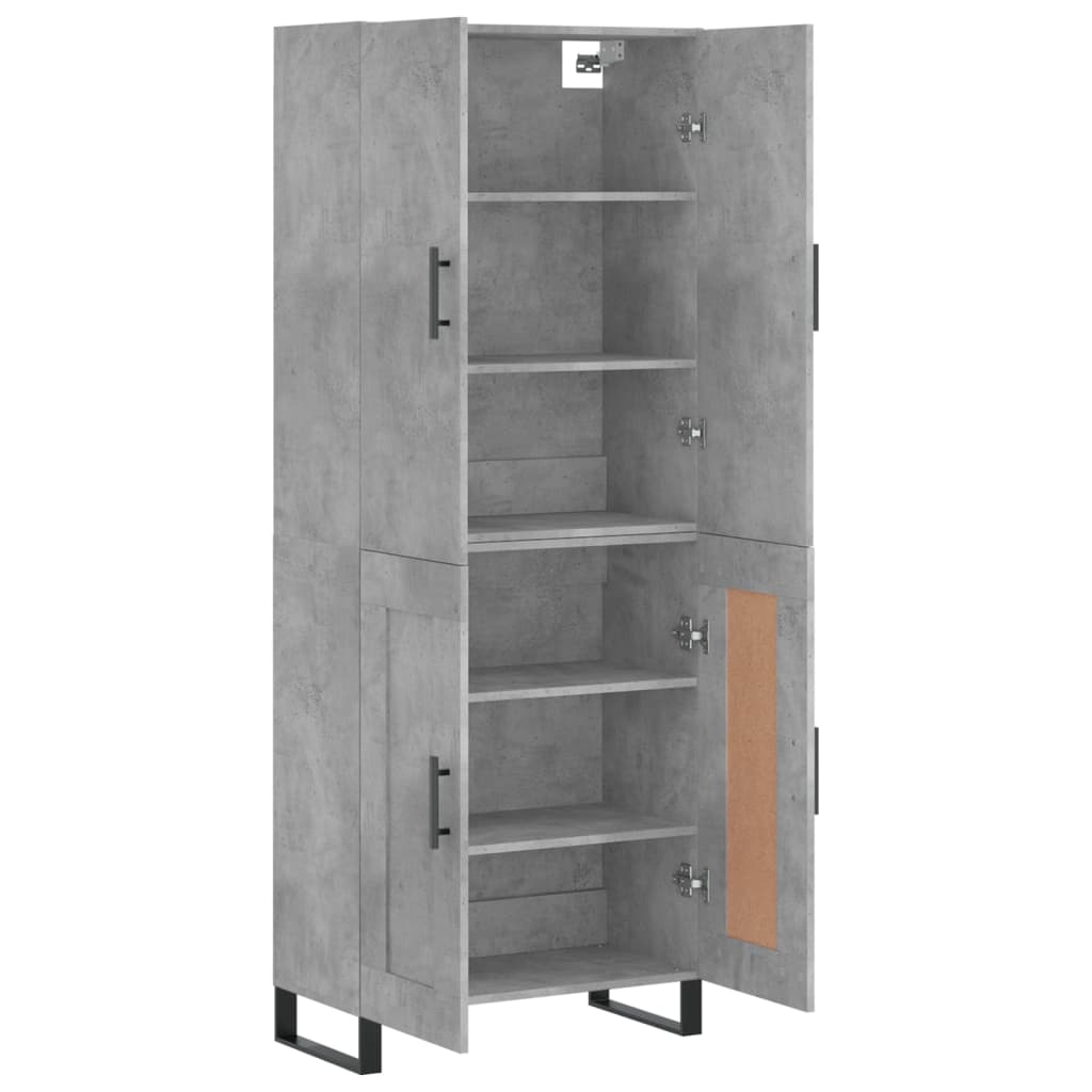 Highboard Concrete Grey 69.5 x 34 x 180 cm Particleboard
