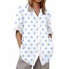 Women's V-neck 3/4 Sleeve Printed Cardigan