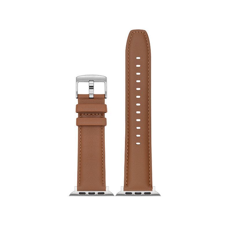 Genuine Leather Strap for Apple Watch S10- First Layer Cowhide Watch Strap Square Tail Durable Business for