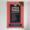 Vintage Utica Tools Metal Sign with Red White Pattern Rustic Aged Tin Sign for Bar Pub Home Decor Wall Art (UTICA TOOLS & Tools