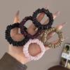 Minimalist leather small intestine headband with feminine temperament low ponytail tied hair rope bun head rubber band headband