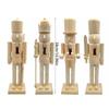 Christmas Soldiers Unpainted Nutcrackers Figures Table Decorations Ornament 6XDE