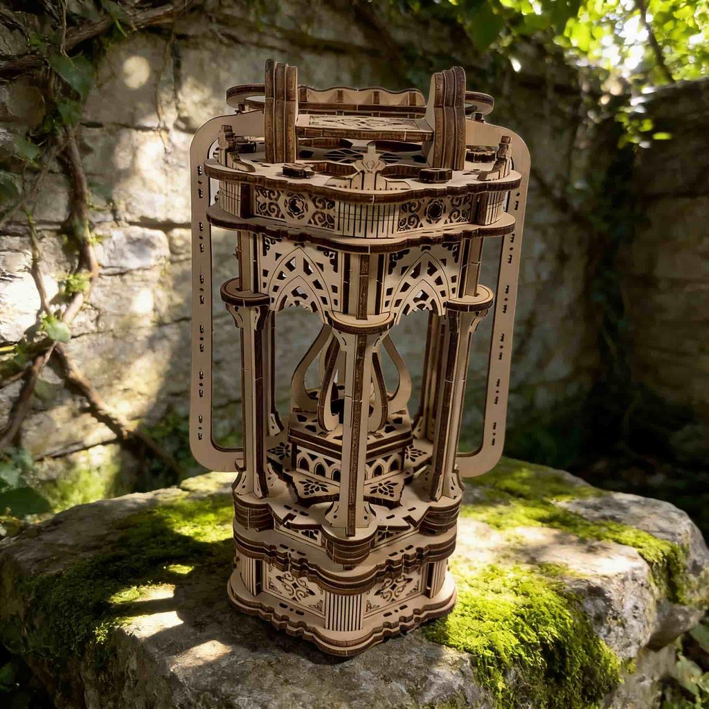 Tang Dynasty Lantern Wooden Toy Puzzle DO-IT-YOURSELF Wooden 3D Tang Lantern Assembly Learning Birthday Present Christmas Present