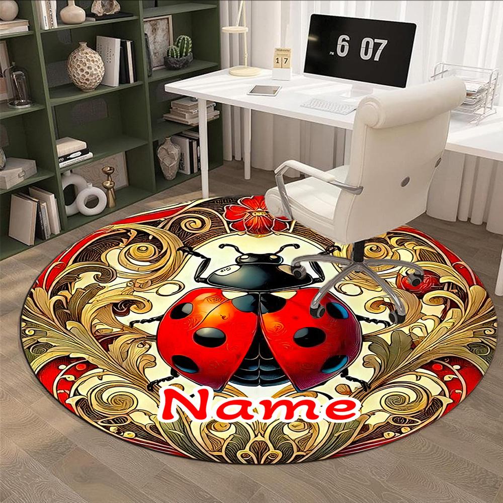 Personalized Ladybug Art A Vibrant And Unique Design For Your Space Office Carpet Nonslip Carpet Office Chair Mat Design For Home Bedroom Gift Living