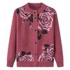 Spring and Autumn Sweater Cardigan Middle-aged and Elderly Autumn and Winter Clothes Female Elderly Mother Knitted Jacket