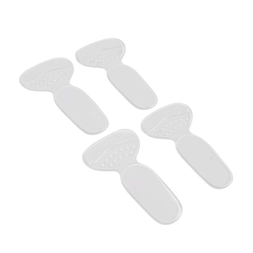2 Pairs Heel Cushion Inserts Non Slip Gentle Support Pressure Relief Strong Adhesive Shoe Fillers Transparent Granular